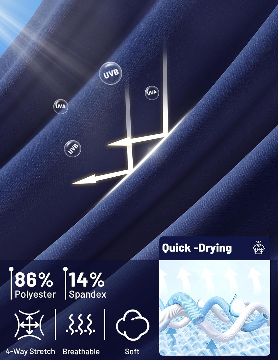 MIER Polo Shirts for Men Long Sleeve Dry Fit Golf Athletic Work Collared Shirt with UV SPF Sun Protection (Inherent UPF 50+) - Image 4