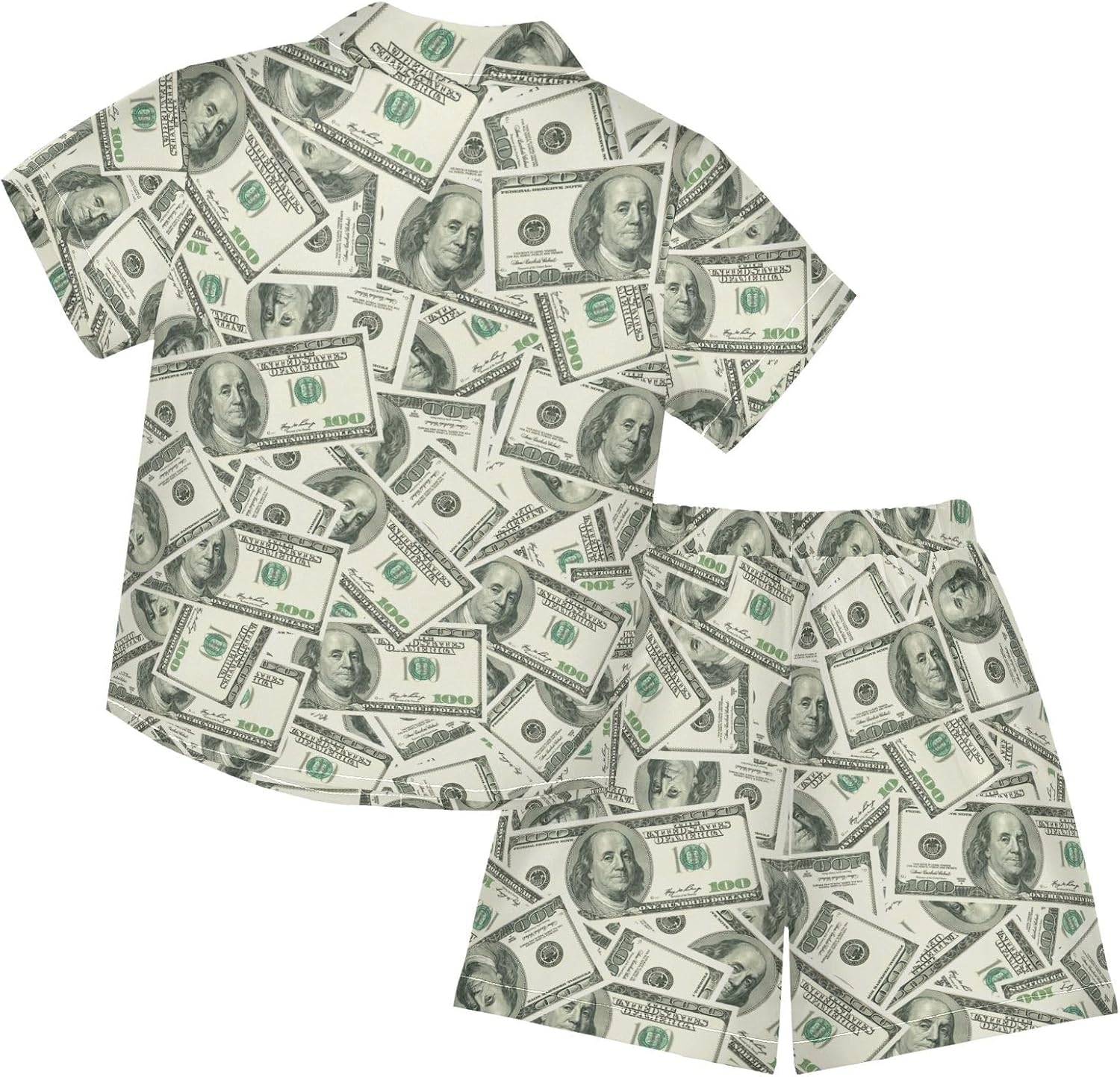 Boys Hawaiian Outfits Summer Button Down Shirt and Short 2 Piece Sets for Kids