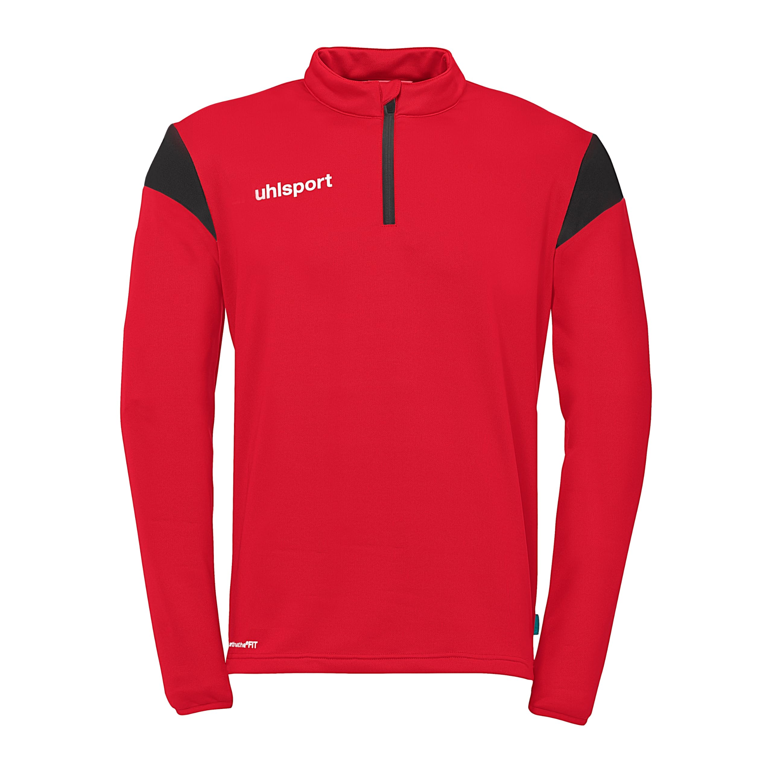 uhlsport Squad 27 1/4 Zip Top, Unisex Pullover Sweater, rot/schwarz,