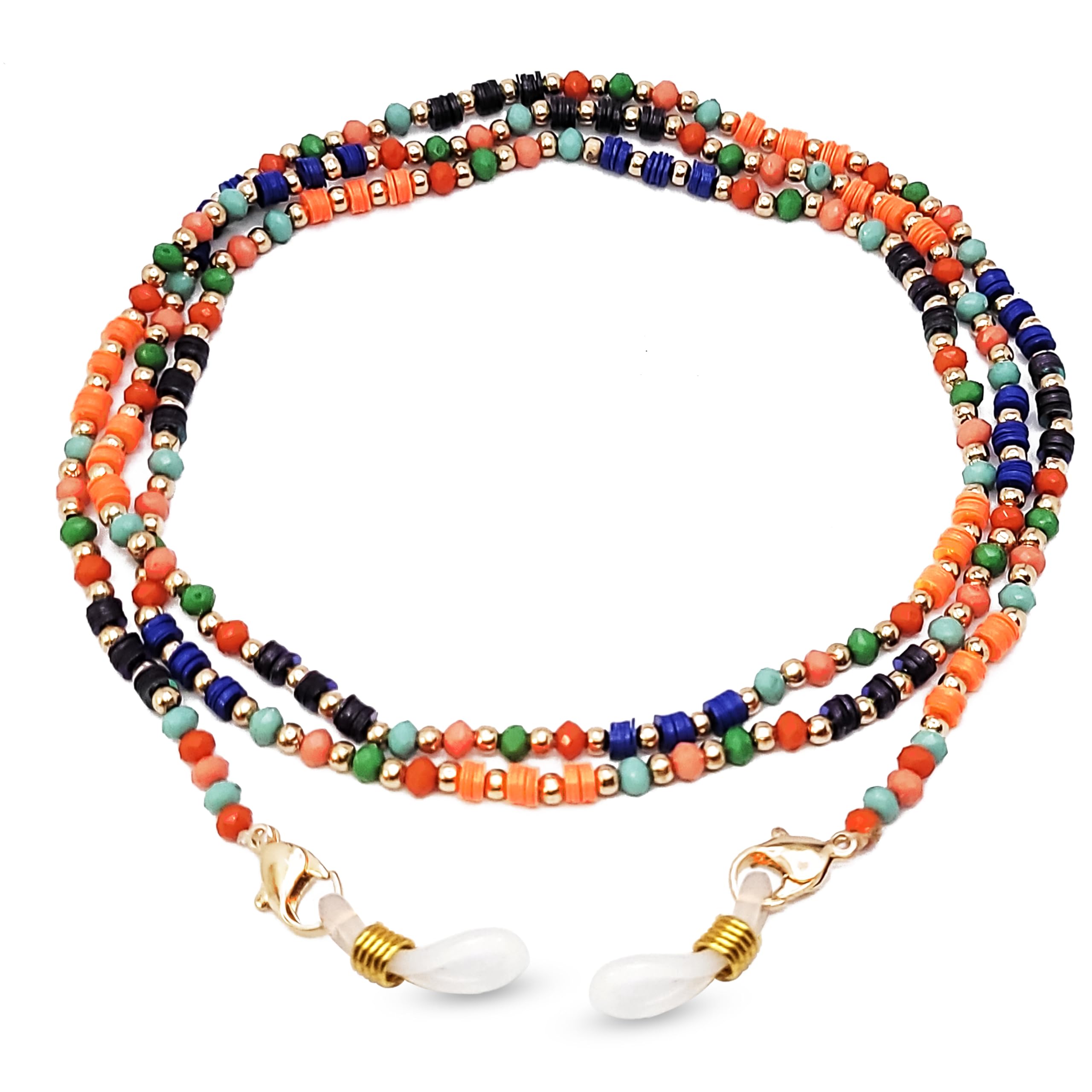 indikonb Bohemian Multicolour Beaded Lanyard Eyeglasses Chain for Women - Stylish Spectacle Chain for Fashion and Function-picture-3