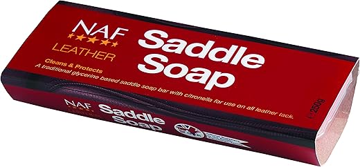 NAF Leather Saddle Soap 250g – Traditional Glycerine-Based Soap for Saddles & Tack – Cleans, Conditions & Protects Leather – Soft Paste Formula for Everyday Use