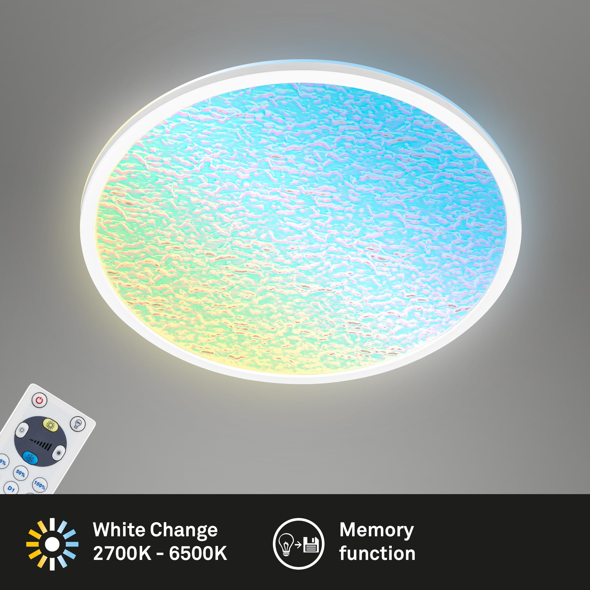 BRILONER, LED Ceiling Light with Acrylic Panel, Adjustable from Warm to Cool White, Remote Control, LED lamp, Ceiling Light - Image 2
