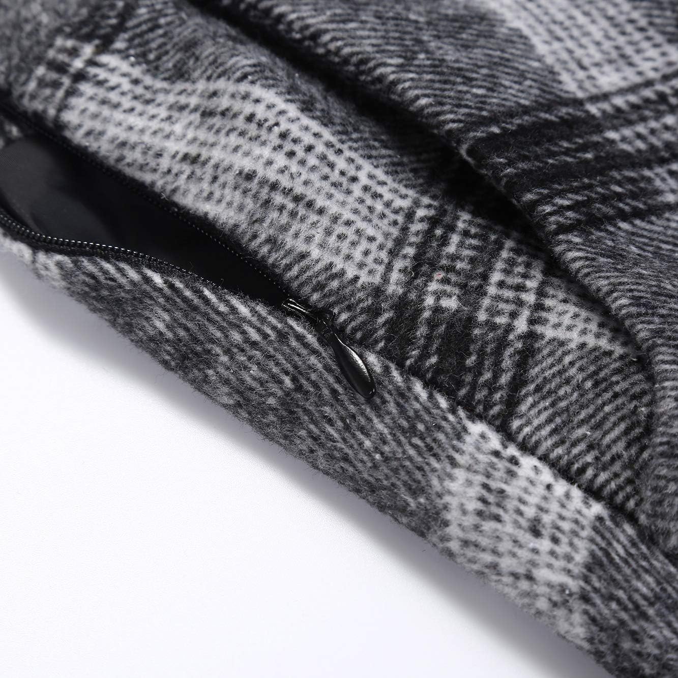 Long Plaid Wool Skirt for Womens Winter Fall Warm High Elastic Waist A line Flared Pleated Wool Tartan Skirts - Image 5