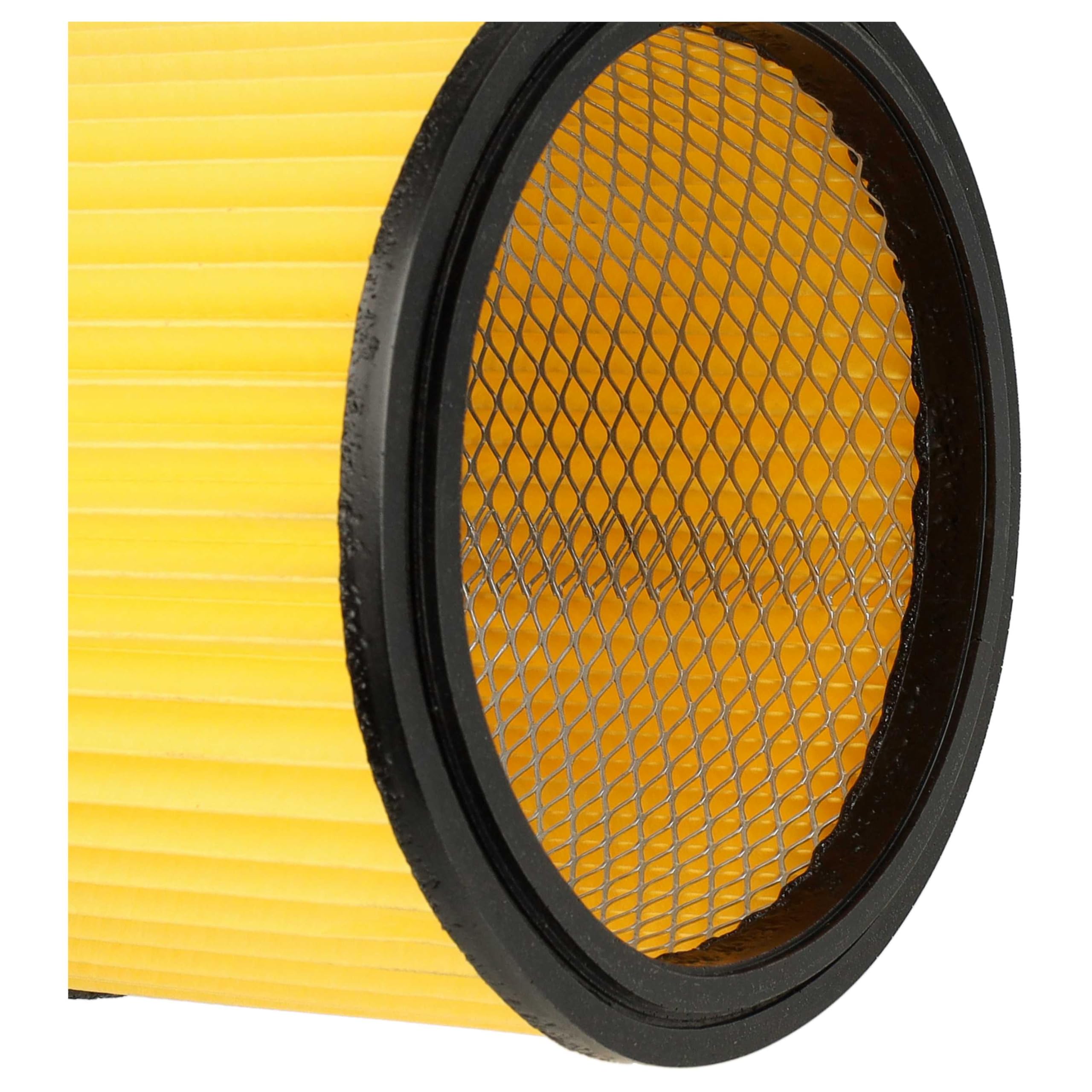 vhbw 8x Filtro plisado reemplaza Einhell 2342425 para aspiradora - amarillo negro