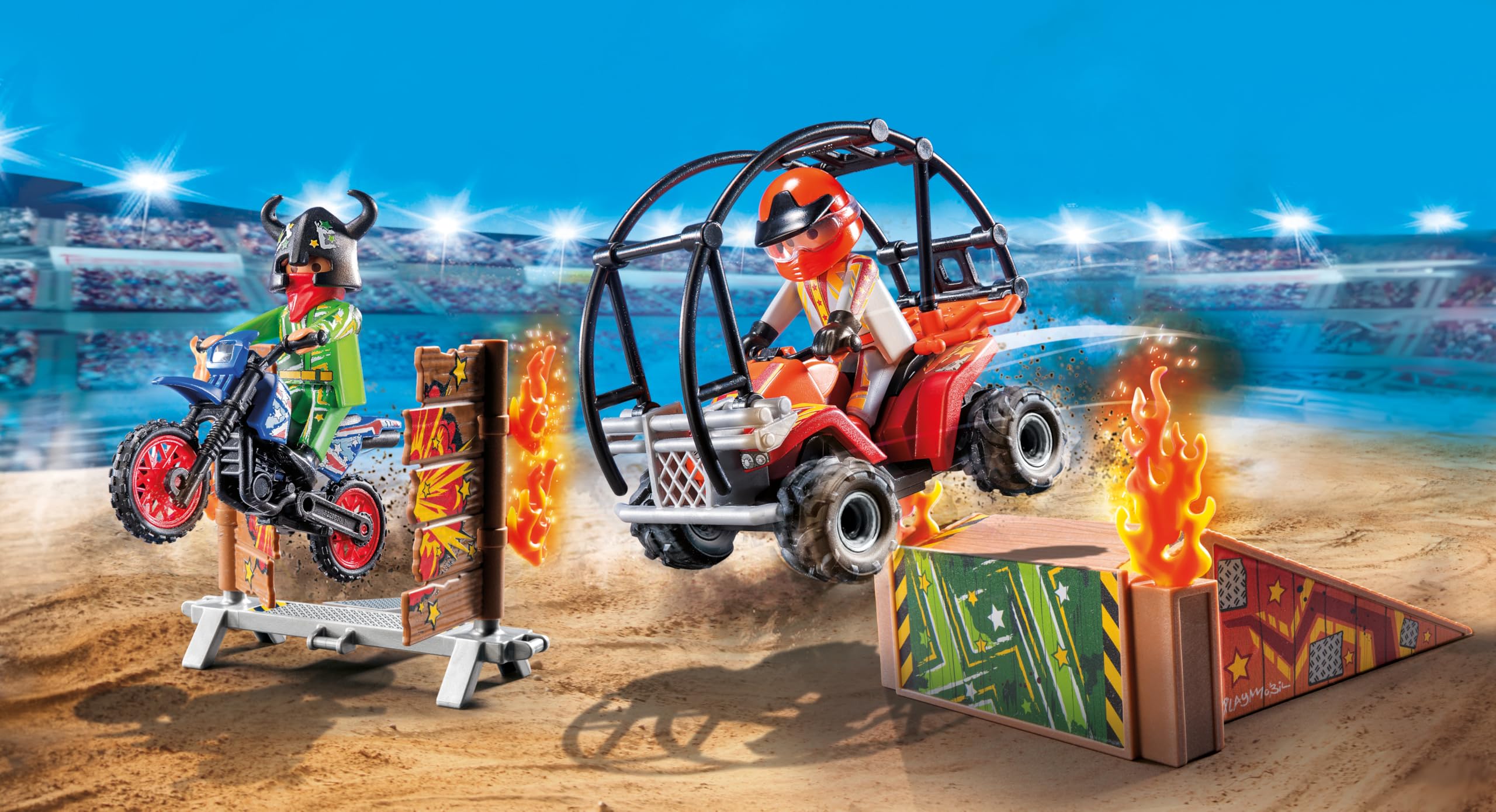 Motorcycle Stunt Show Coloring Page (Free PDF&PNG Printable