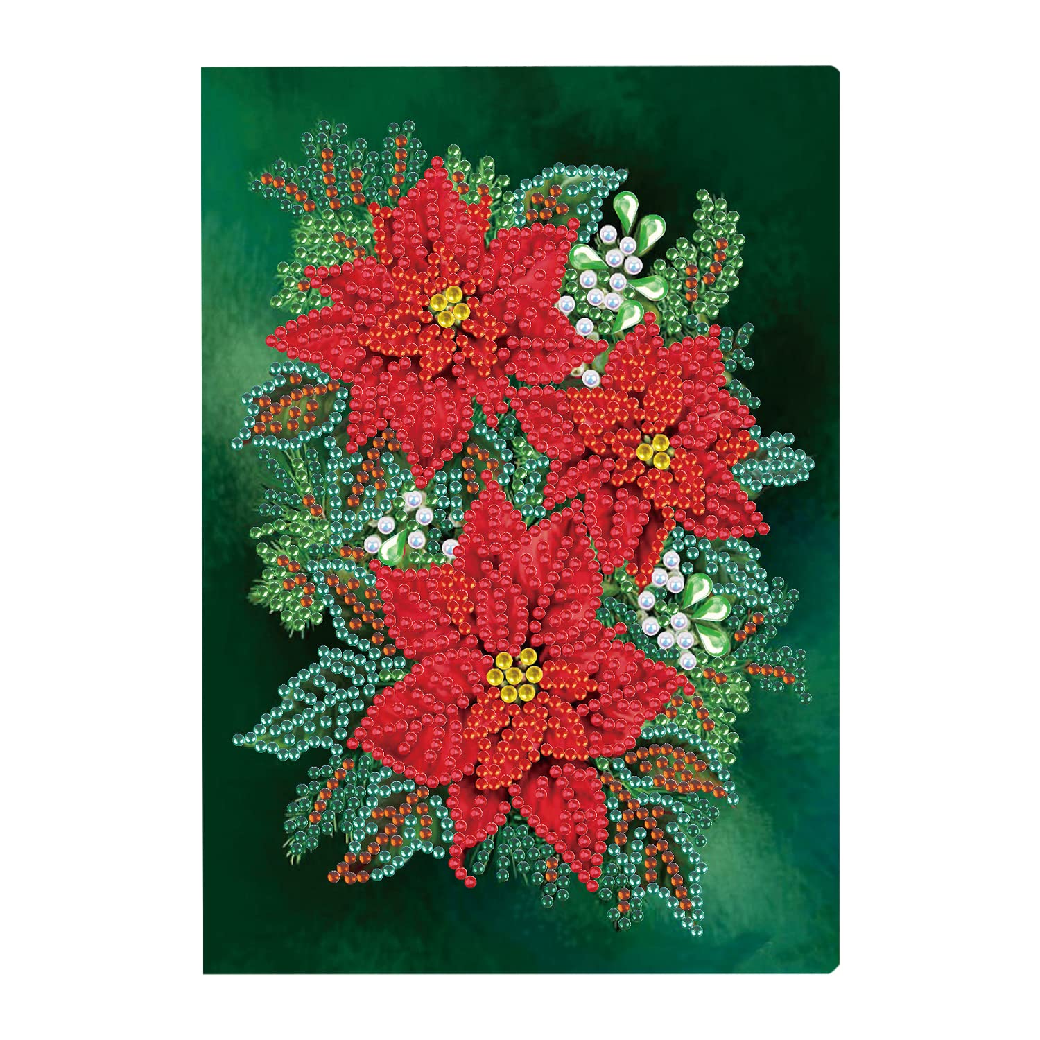 Diamond Painting Notebook A5 Blank Diamond Painting Kids Notebooks Gem Art Notebook Secret Diary Girls Sketchbook for Adults Gifts for Girls Poppy Sketchbook Writing A5 Notebook Journal - Image 3
