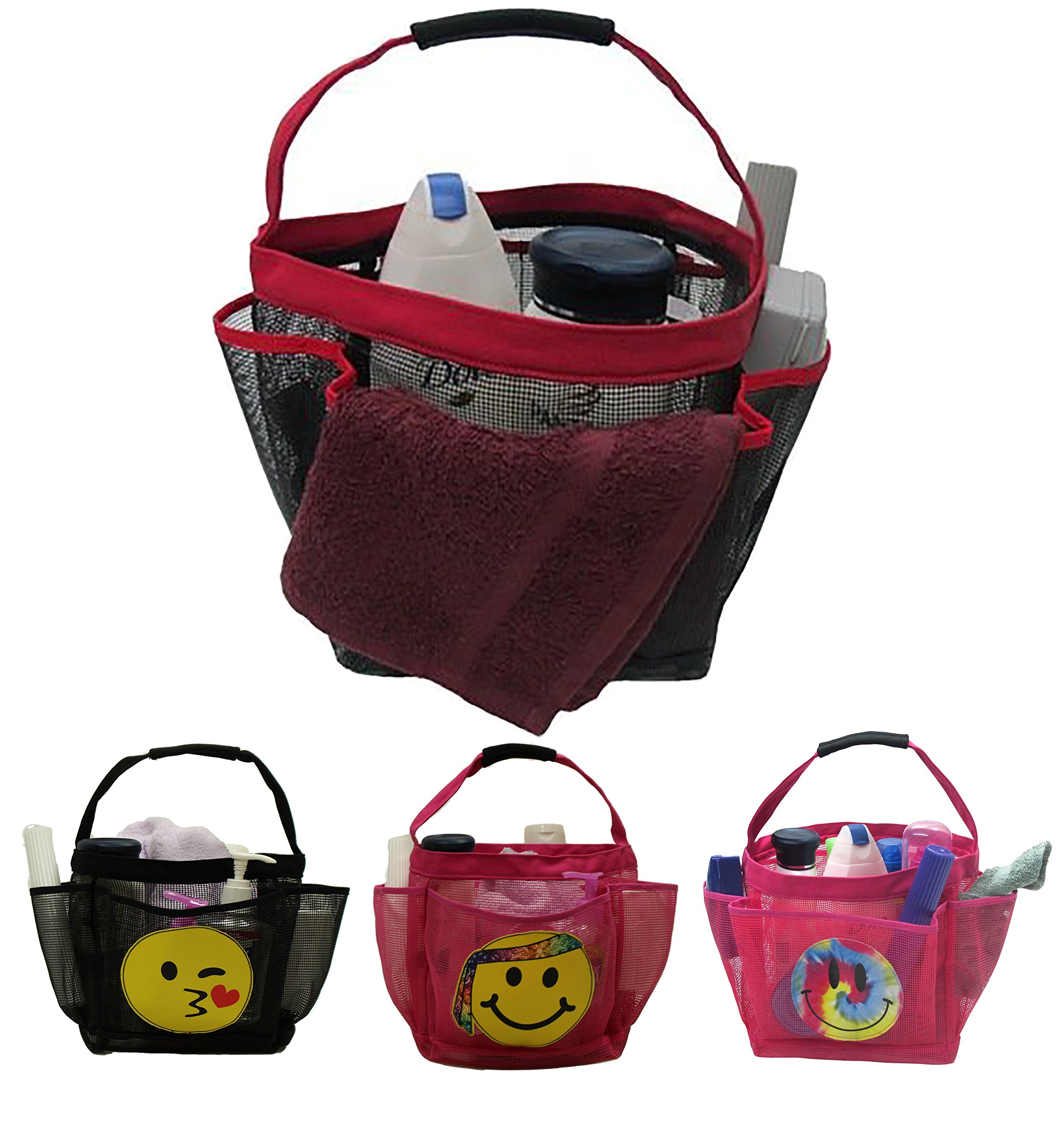 Gilbins Easy-Carry Mesh Toiletry and Shower Tote with 6 Storage Compartments. Perfect for Dorm, Camp, Traveling and Gym use.Dries Quickly for Reuse.