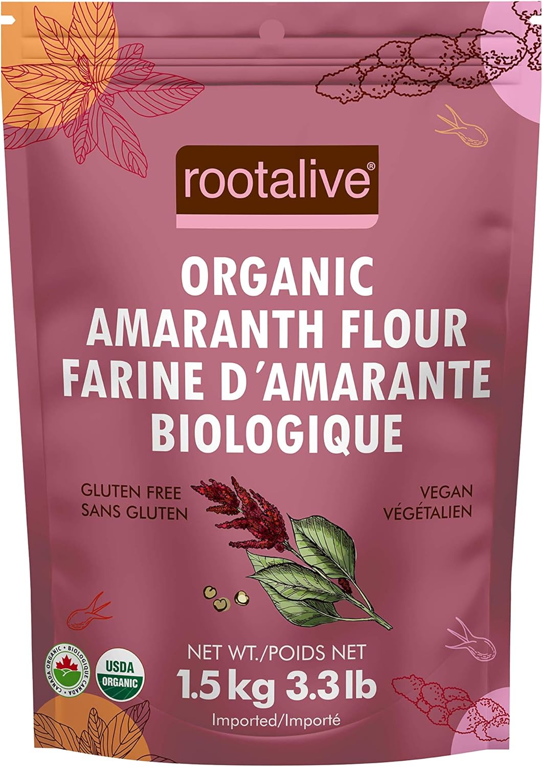Rootalive Organic Amaranth Flour 1.5kg Amazon.ca Grocery & Gourmet Food
