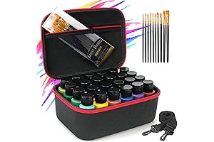 Acrylic Paint Organizer for Artists, 2 oz Acrylic Paint Case with 10...