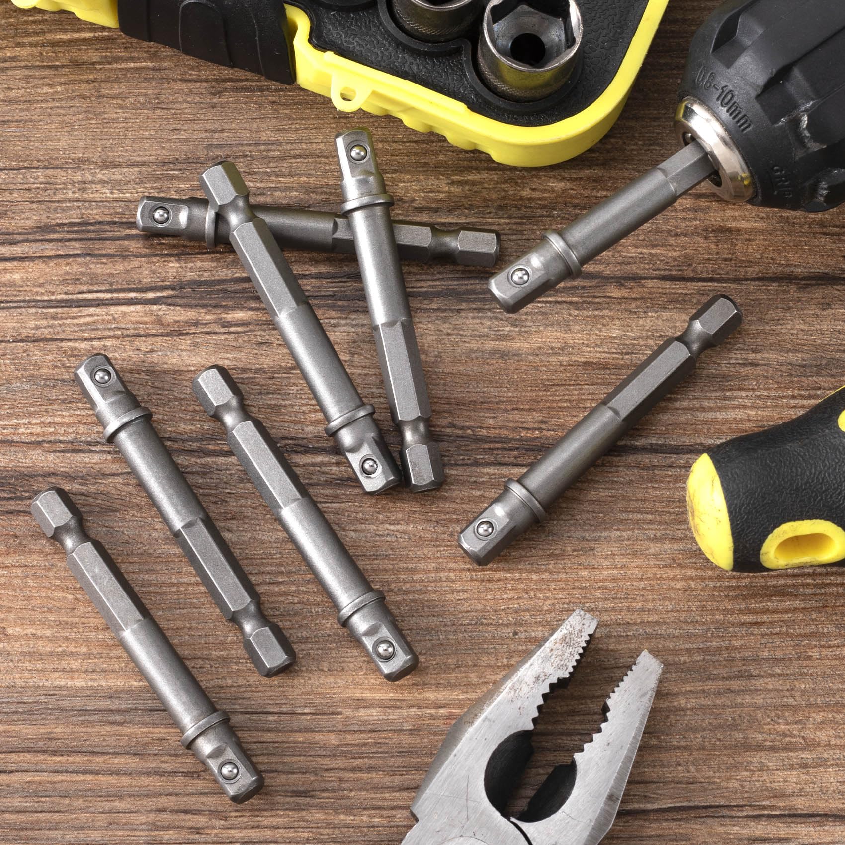 Wrench Adaptor Goxawee Drill Socket Adapter 4'' Hex Shank