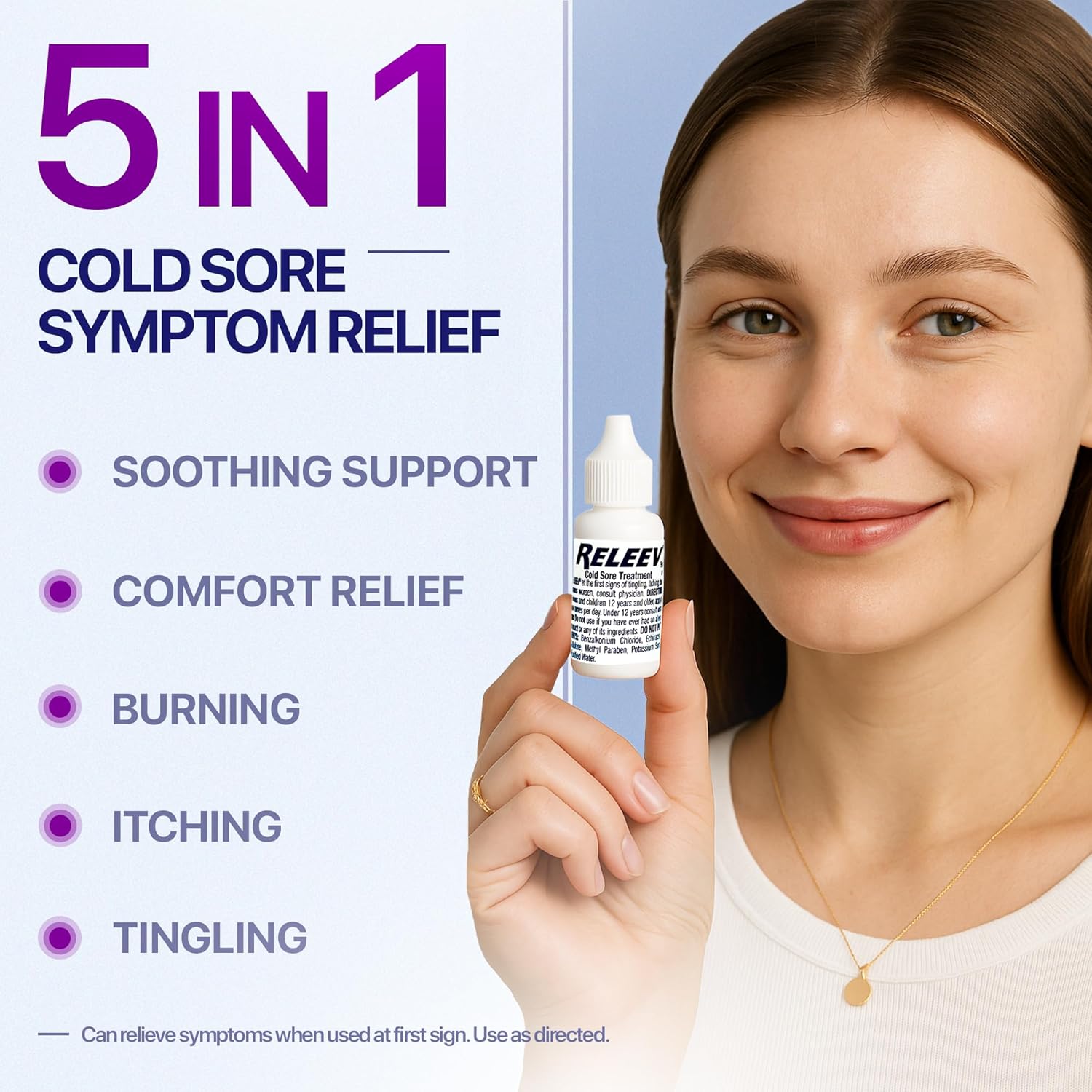 RELEEV 1 Day Cold Sore Treatment 6 mL (Pack of 2)