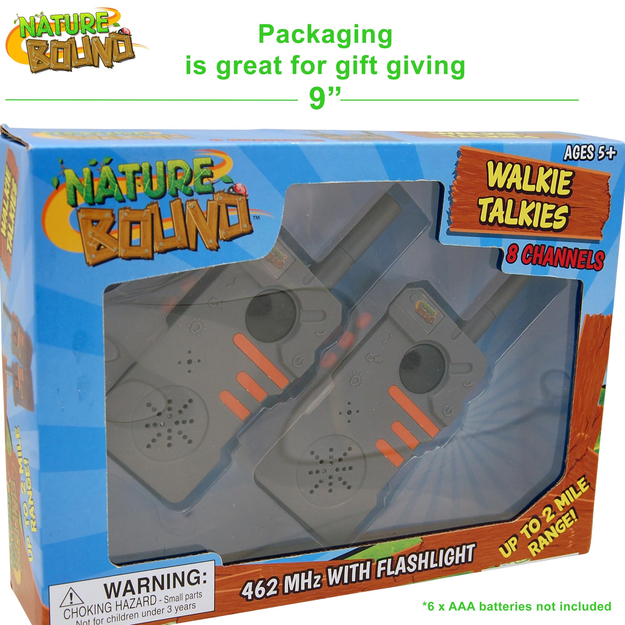 Walkie Talkies para niños con alcance de hasta dos millas y linterna integrada, 462 mhz, juego en dos, clips para cinturón, para niños y niñas a partir de 5 años, gris 3