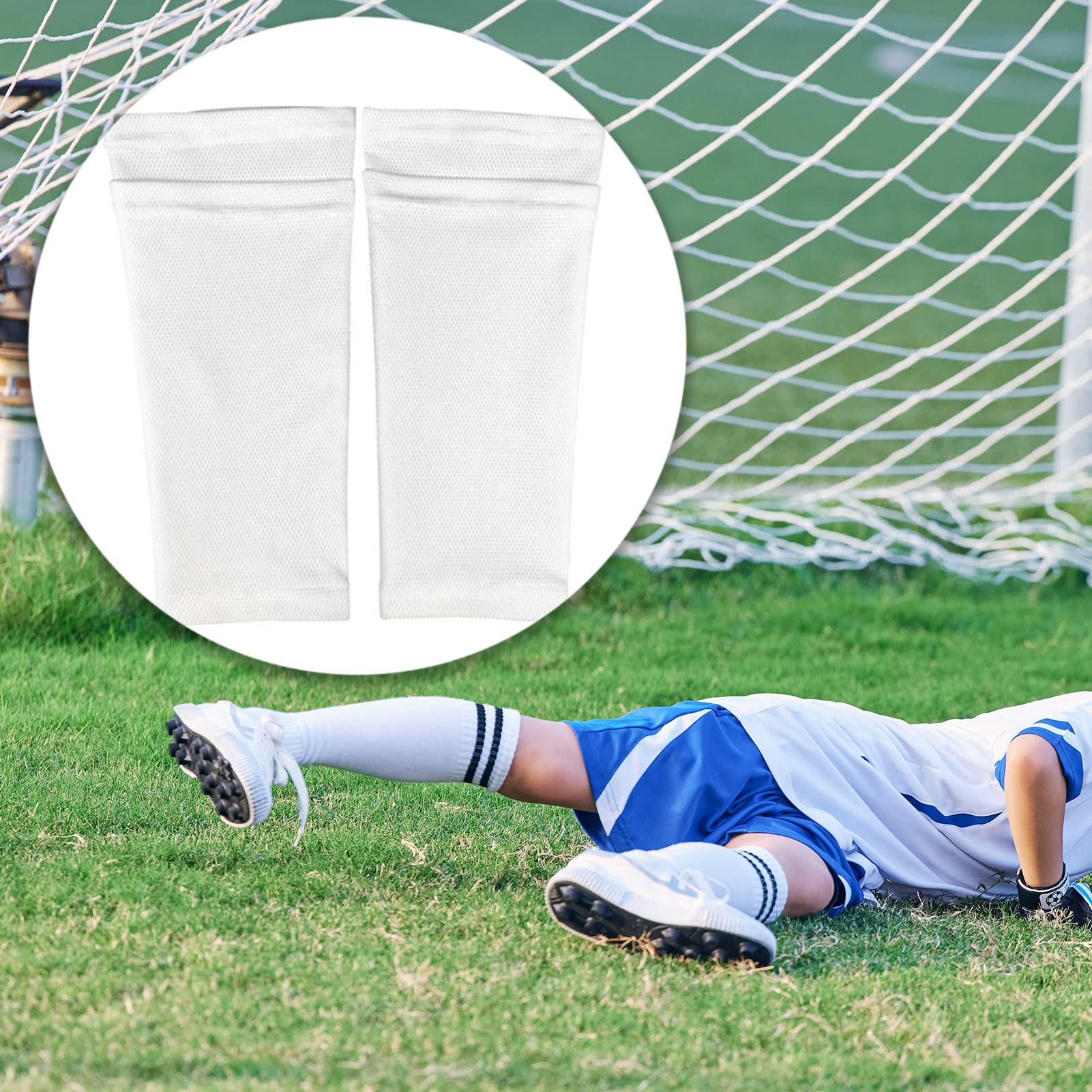 Espinilleras de fútbol EVA con Mangas de Alta Elasticidad y Velcro para niños