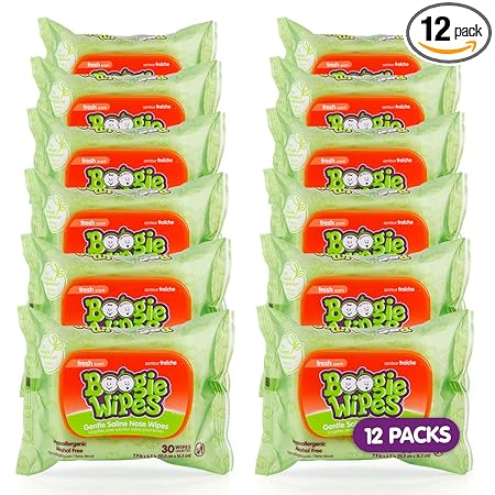 Boogie Wipes Fresh Scent, Pack of 12 (30 Count)