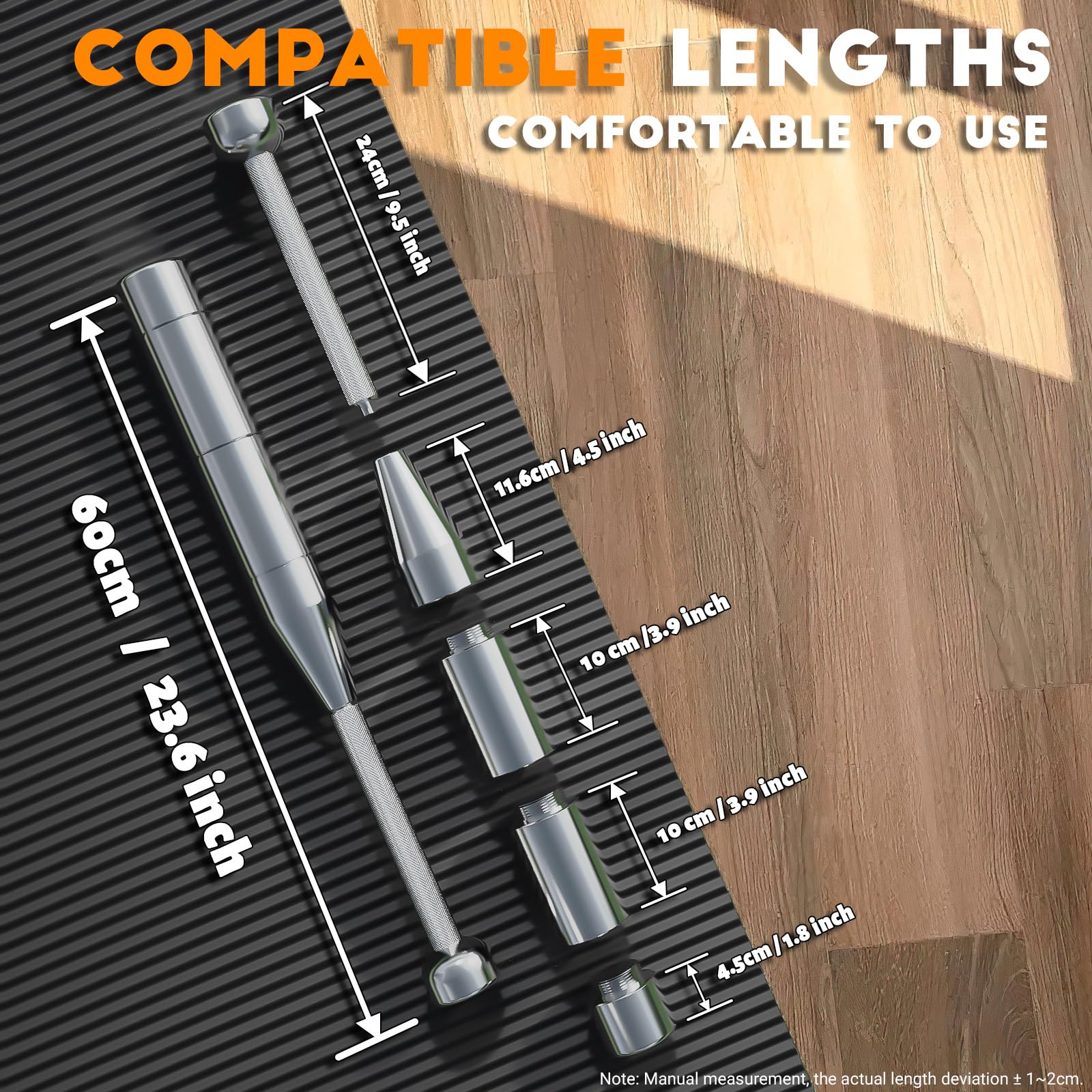 Adjustable Macebell Clubbell,6-in-1 Premium Steel Indian Club,Training for Full Body, Muscles, Shoulder, Grips & Forearms Workouts to Stretching