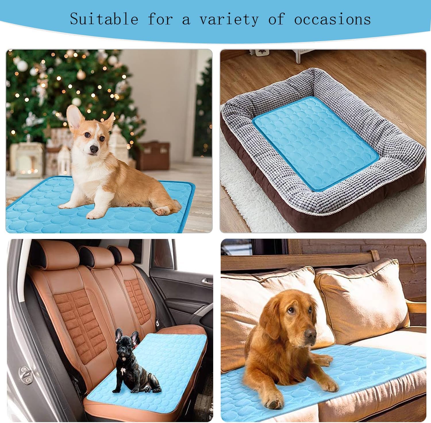 review Dog Cooling Mat, Foldable self Cooling pad, no Water or Refrigeration Required, Washable pet Cooling pad for Dog, cat, Rabbit and Guinea Pig Cages. 39 * 28.2in(Medium)