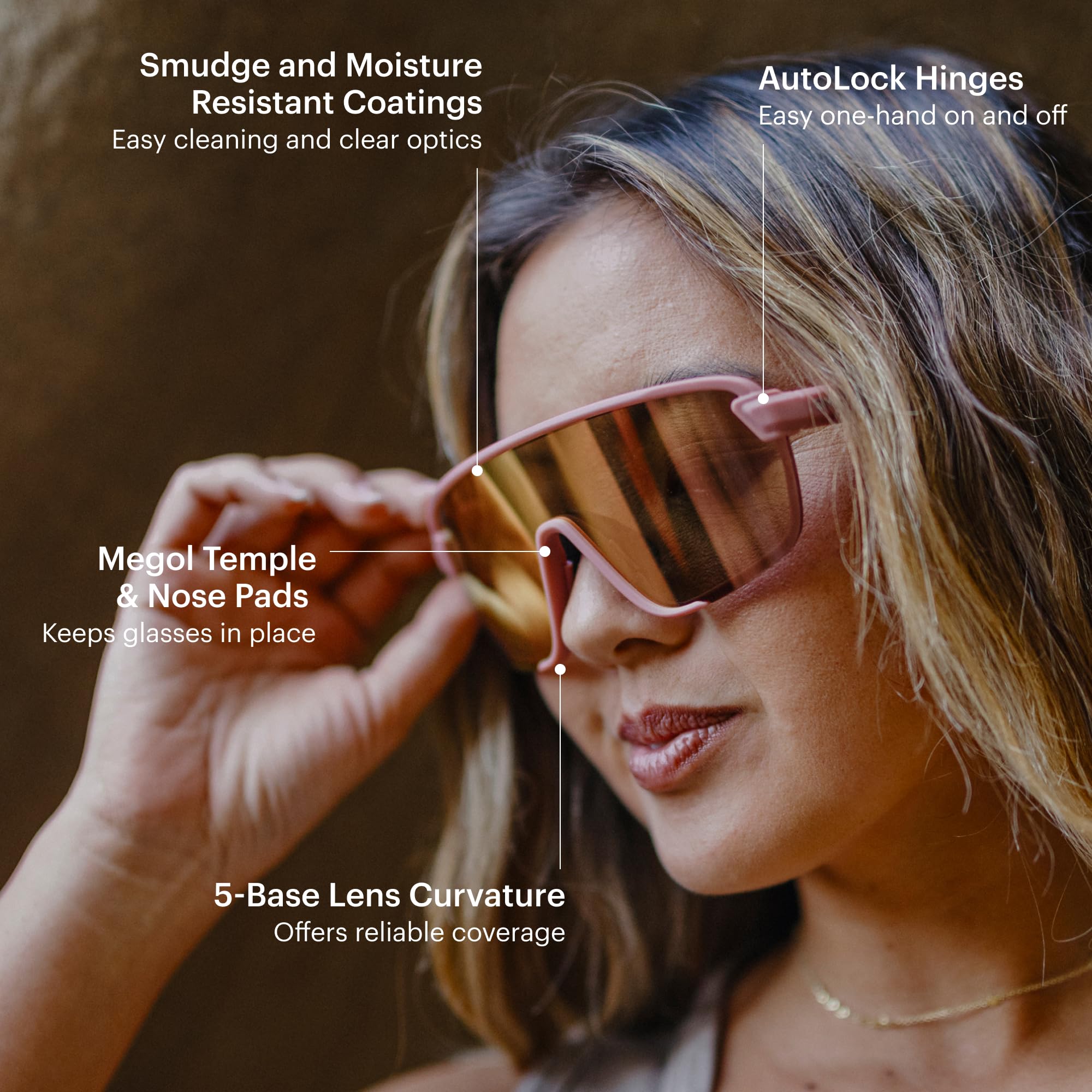 SMITH Bobcat Sonnenbrille - Shield Lens Performance Sport-Sonnenbrille für Skifahren, Radfahren, MTB & mehr - für Damen & Herren