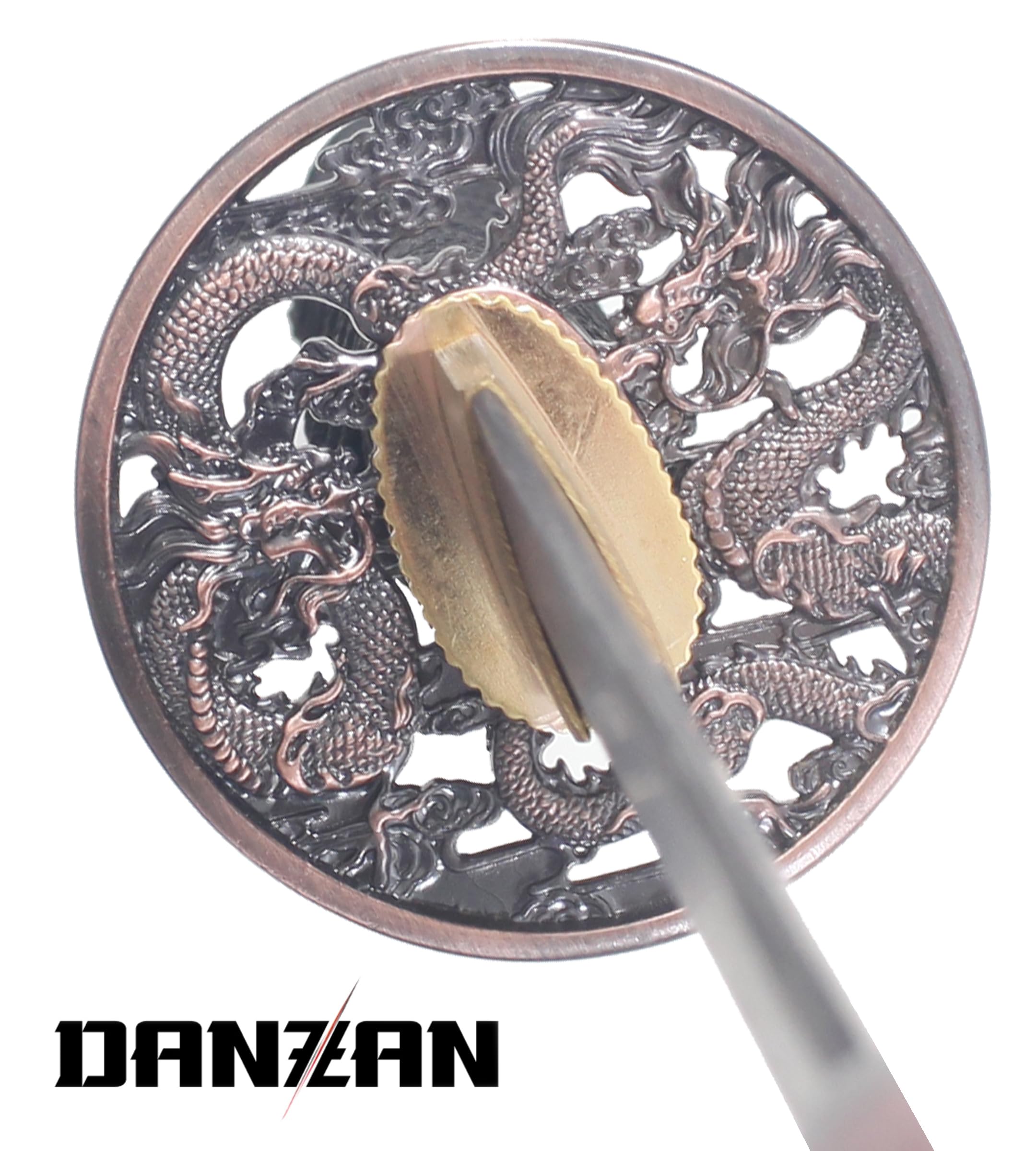 Danzan Katana en Bois Lame en Bois Katana Dragon Rouge Epee Japonais Sabre Katana Samourai - Lame Bois Noire