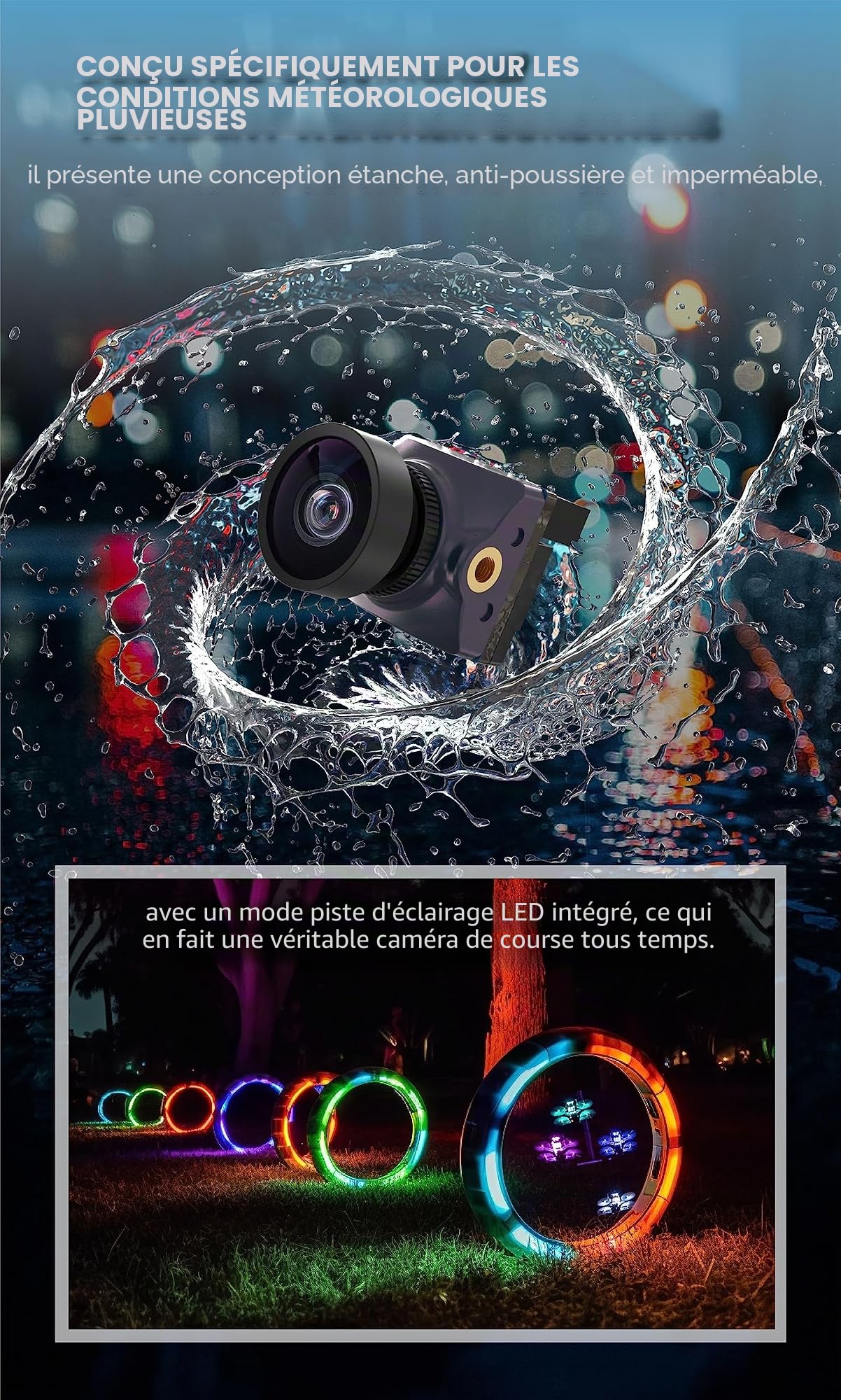 RunCam Racer Nano 4 FPV Caméra étanche 1200TVL toutes saisons pour FPV Racing Drone