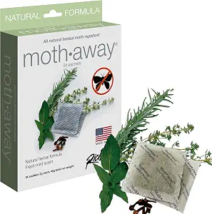 Richards Moth Away Moth Repellent for Closets, Herbal Sachets, 24 Pack