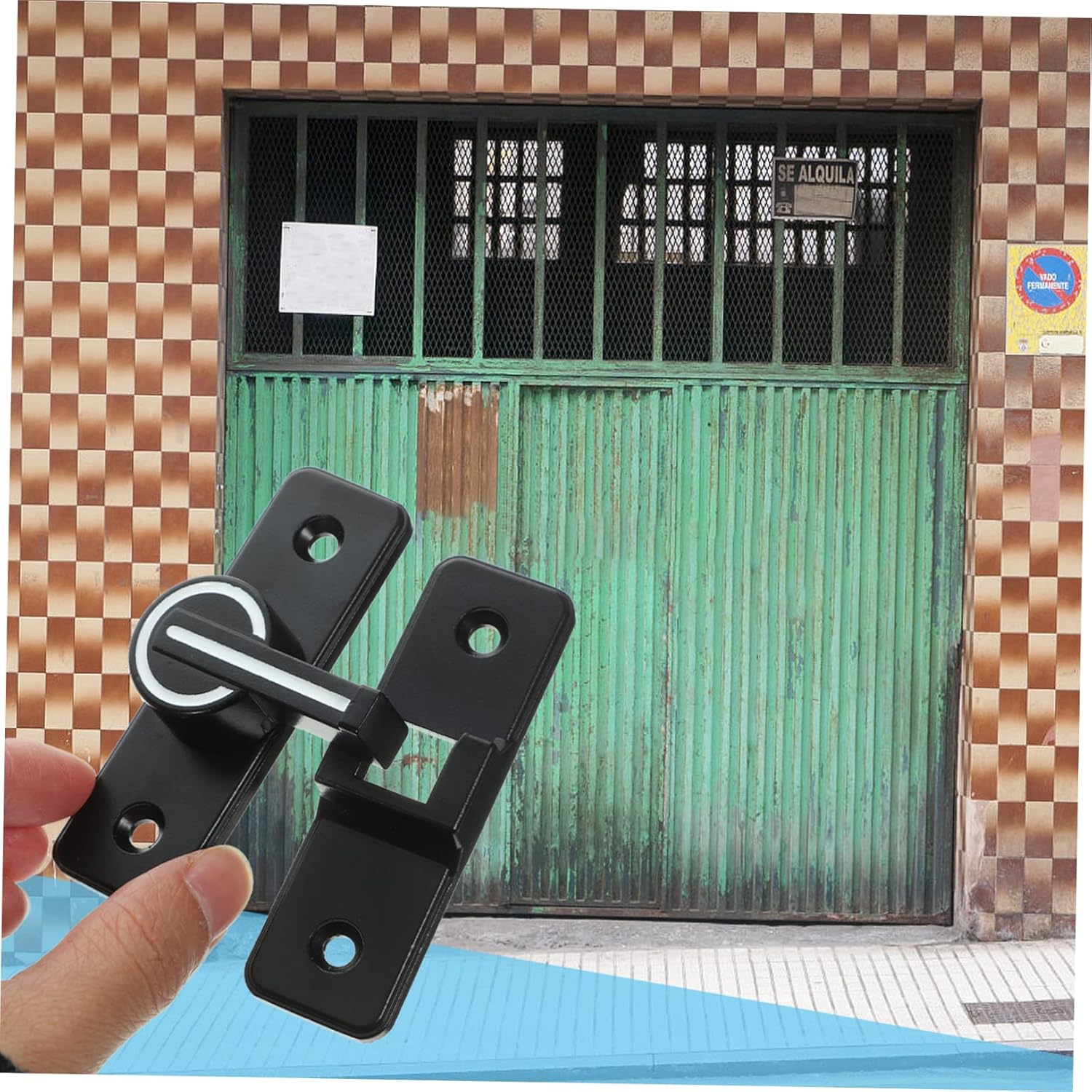 Gate latch,gate lock, Sliding Barn Latch Front Door Knobs Bathroom Ball Lock Door Blocker Latches Fingerprint Door Knob Hotel Door Locks Screen Door Lock Door Sliding Lock Shine Stainless Steel Travel