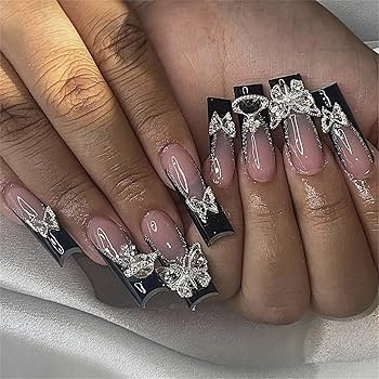 お急ぎ便A♥ ネイルチップ 量産型 ツイードネイル フレンチ 黒ネイル スナ系 お急ぎ便A♥ ネイルチップ 量産型 ツイードネイル フレンチ 黒