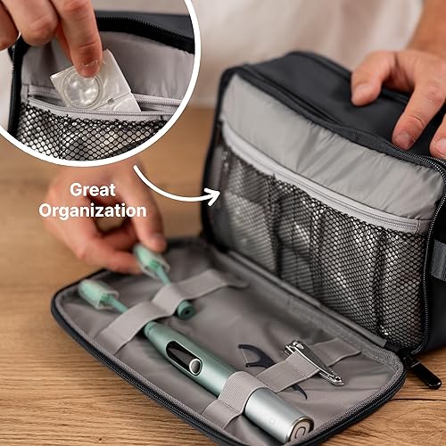 Miniatura 3 de Carrywell No fabricado en China Neceser para hombre, organizador de artículos de tocador de viaje, kit de dopp, bolsa de afeitar resistente al agua
