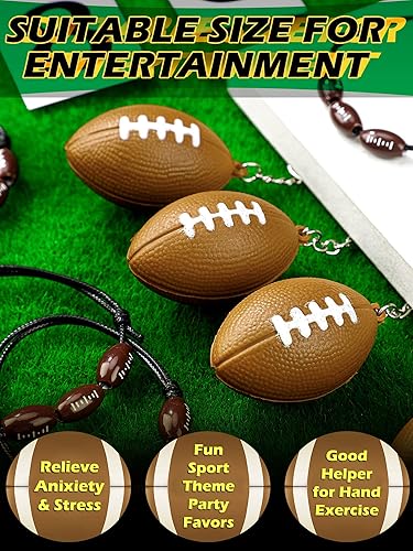 Miniatura 5 de Funtery Juego de 24 pulseras y llaveros con dijes de bola deportiva, regalos de equipo, accesorios de fiesta de jugador (estilo fútbol)