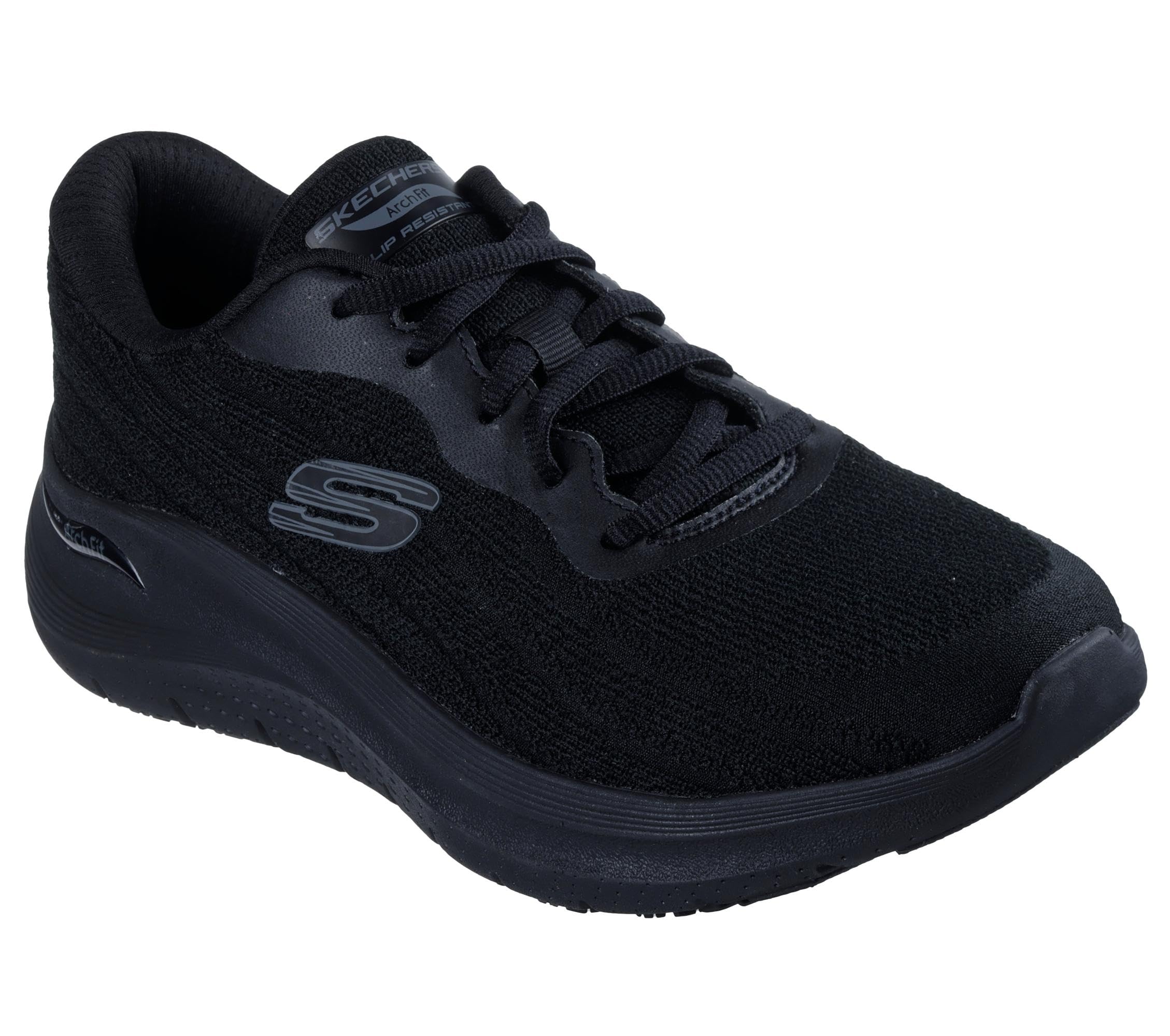 Skechers Arch Fit 2.0 SR Thuana Health Care Professional Scarpa Donna, Tessuto Sintetico Nero, 37 EU