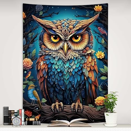 Miniatura 10 de YDIDIAN Tapiz de cabeza de cabra demonio, tapiz oculto de bruja gótica roja y negra, tapiz hippie de los años 70 y 80 para colgar en la pared para