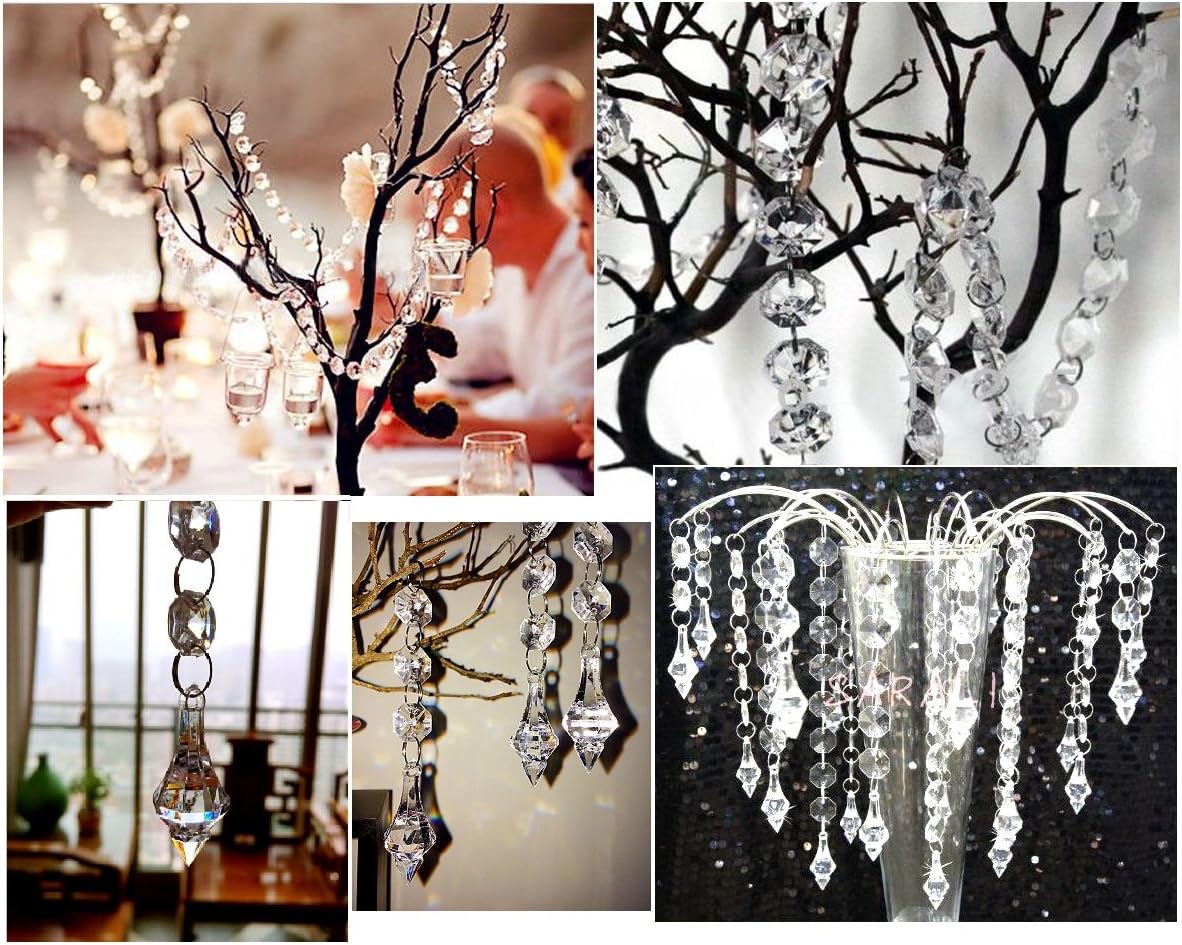XCSOURCE 30PCS Acrylic Crystal Beads Garland Chandelieging Wedding Party Decor WV101