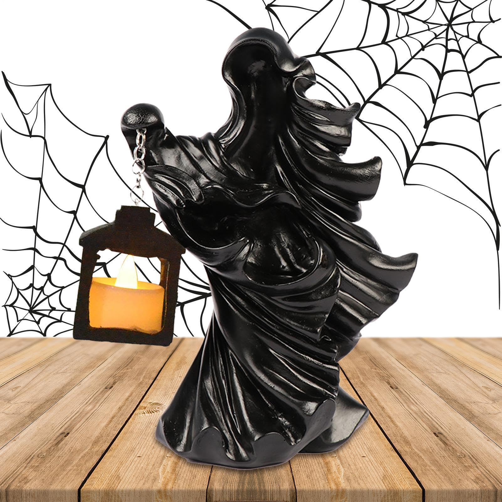 Figurka Halloween piekła posłaniec dekoracja patio z latarnią LED