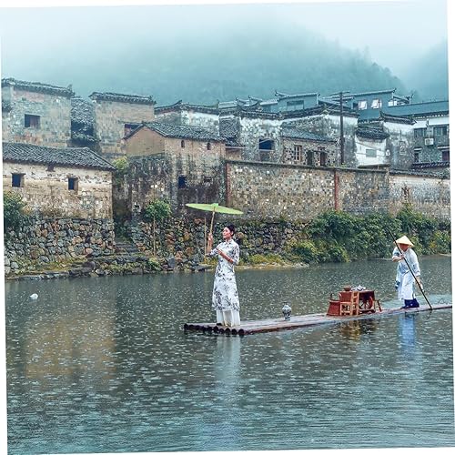 Miniatura 5 de PACKOVE 2 unids paraguas de papel para bodas danza clásica accesorios cosplay paraguas chino paraguas artesanía paraguas de papel aceite paraguas