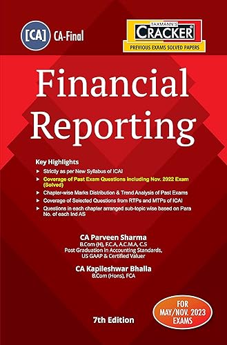 Taxmann's CRACKER for Financial Reporting (Paper 1 | FR) – Covering past exam questions (arranged sub-topic-wise) &amp; answers along with RTPs/MTPs of ICAI | CA Final | May/Nov. 2023 Exams