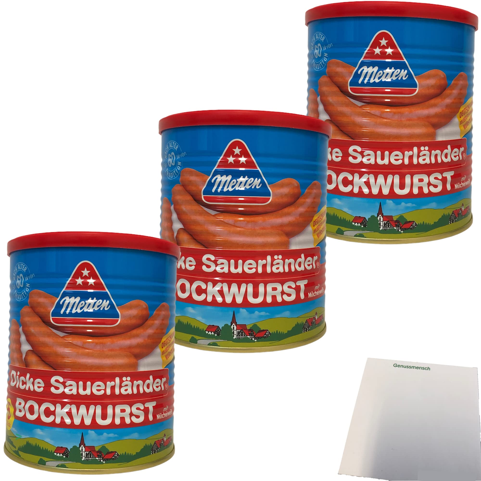 Metten Dicke Sauerländer Bockwurst 5x80g 3er Pack (3x400g Dose)
