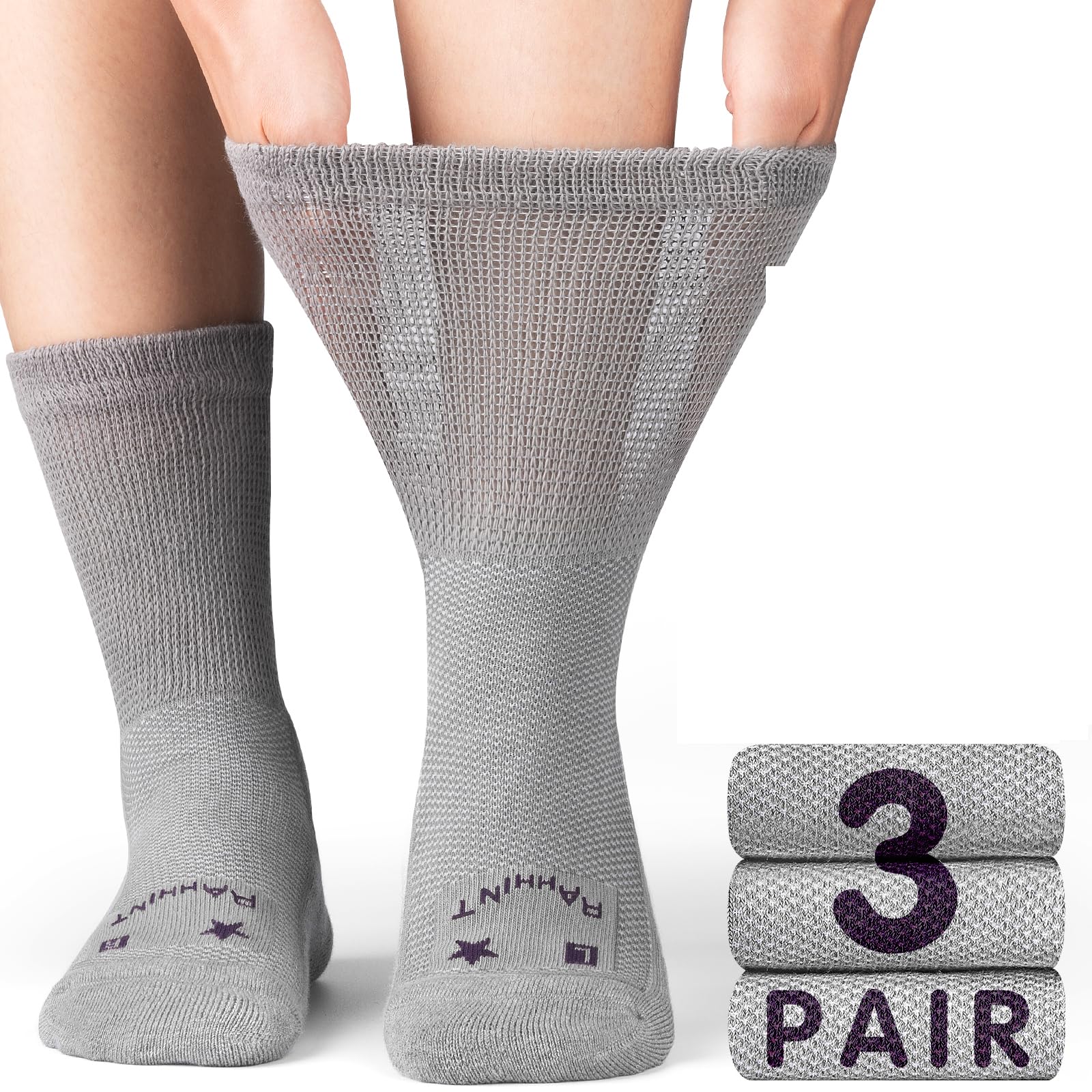 Merino Wool Diabetic Socks 3-Pack