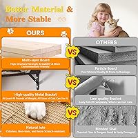 Vista 3 de Estantes de pared para gatos 5 en 1, muebles de escalada para gatos de varios niveles, percha y salón para gatos de interior, estantes montados