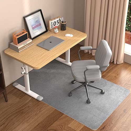 Miniatura 51 de Placoot Tapete para silla de escritorio para suelo de madera dura y azulejos, 55 x 35 pulgadas, tapete para silla de oficina para sillas rodantes