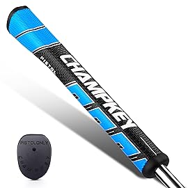 CHAMPKEY Premium Pistol Golf Putter Grip | Lightweight and Comfortable Golf Grips | Advanced Texture Control and High Feedback Golf Putter Grips(Blue, Standard)