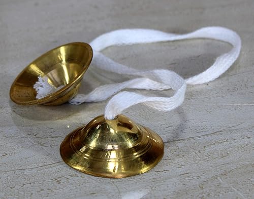 Miniatura 4 de eSplanade - Platillos tibetanos de latón Tingsha Manjeera Clash o platillos de mano - Instrumento tradicional para música india y oración tibetana