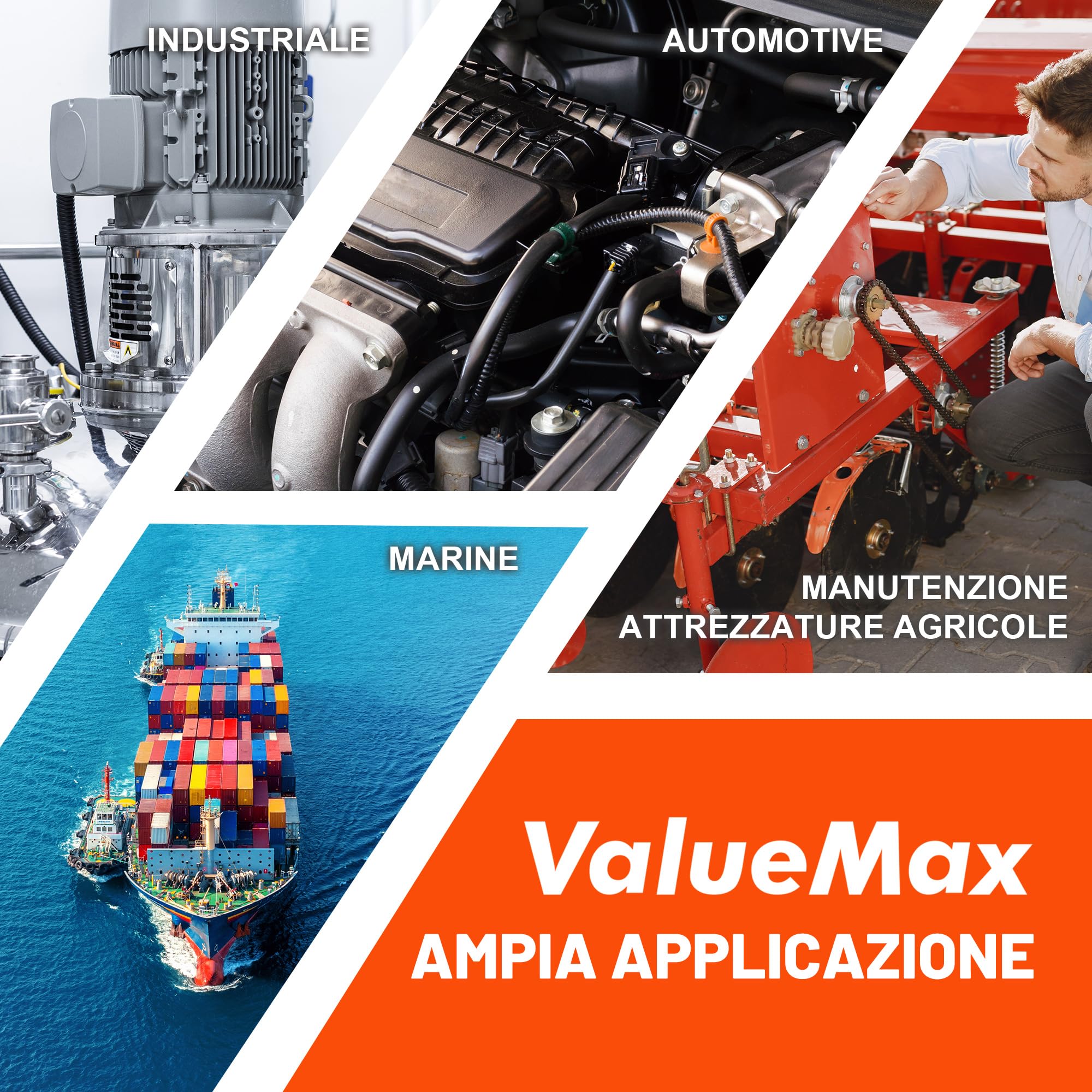 ValueMax Pistola per Grasso, con Tubo Flessibile, Pistola per Grasso da 6000 PSI con Capacità di 400 ml, Tubo Resistente, Tubi e Ugello in Metallo