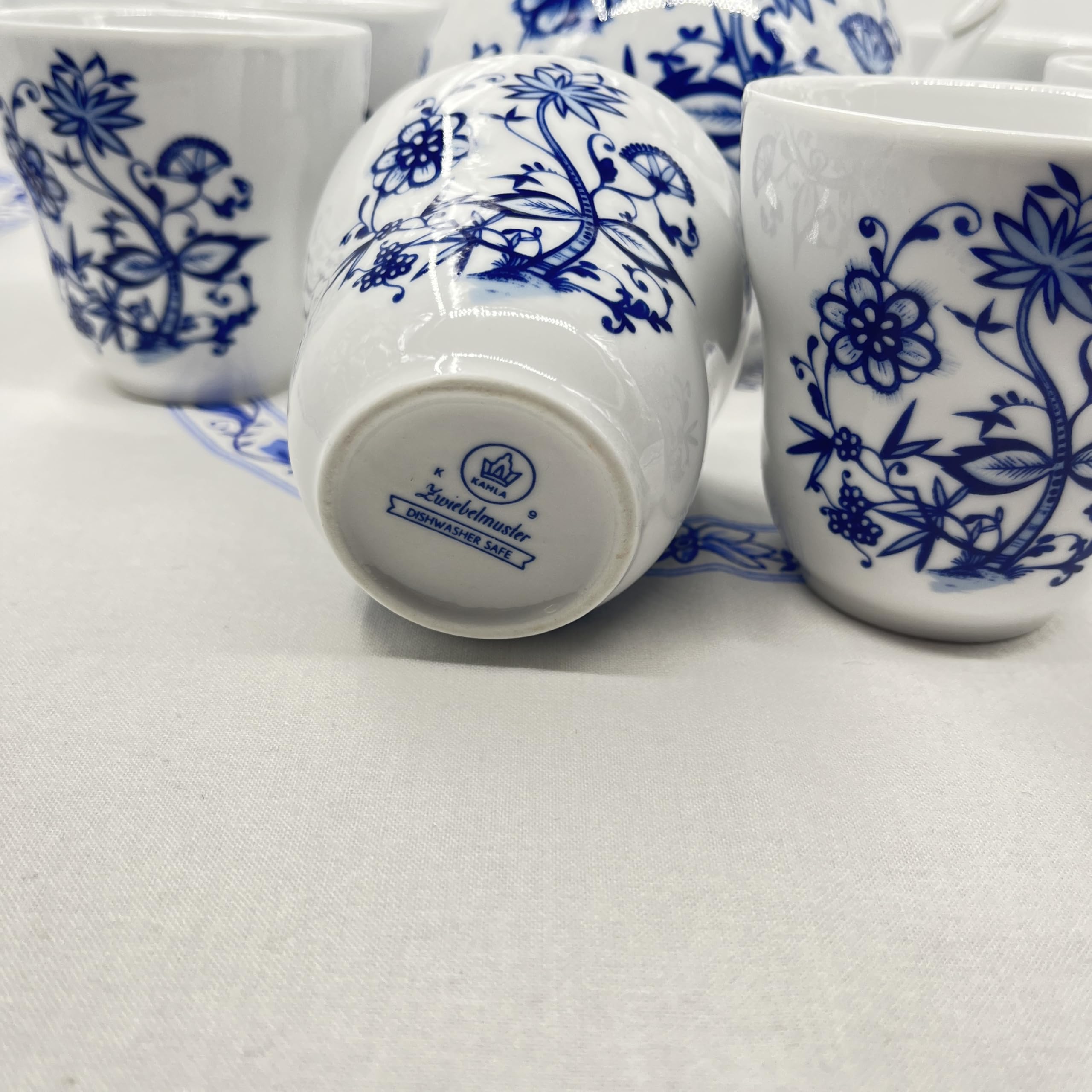 Kahla Zwiebelmuster Porzellan Saftset, Milchset, Saftservice, Milchservice, Wasserservice für 6 Personen, dishwashersafe, spülmaschinenfest