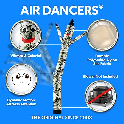 Miniatura 7 de LookOurWay Air Dancers Inflatable Tube Man Attachment - 20 Feet Tall Wacky Waving Inflatable Dancing Tube Guy for Business Promotion (Blower Not