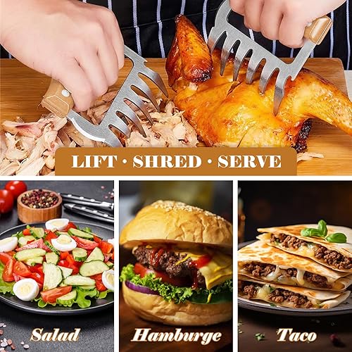 Miniatura 6 de Meat Claws Meat Shredder for BBQ - Perfectly Shredded Meat, These are The Meat Claws You Need - Pulled Pork Shredder Claw For Barbecue, Smoker,