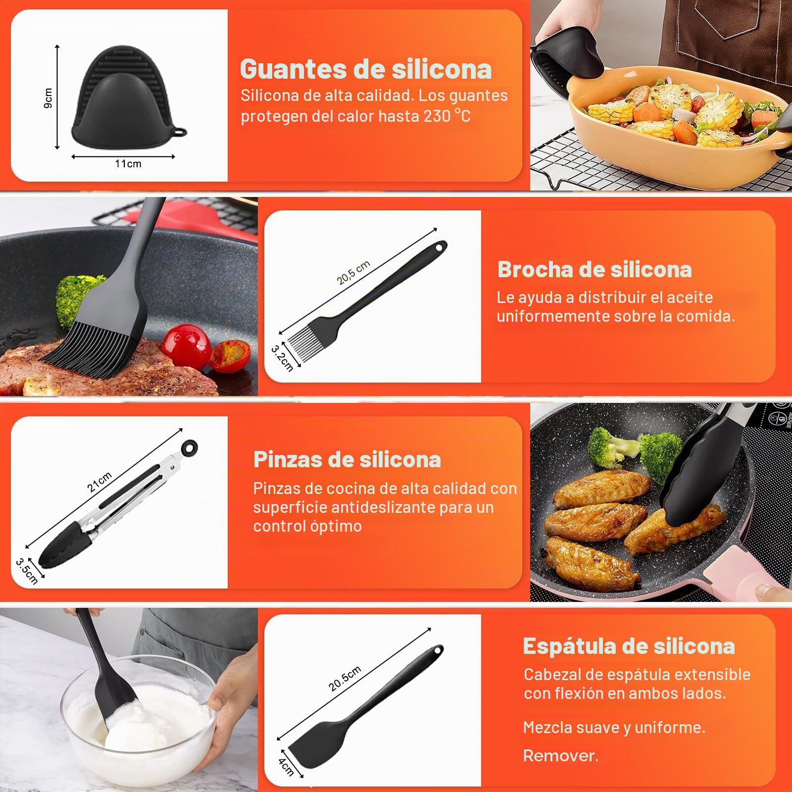 Accesorio para freidora de aire caliente Cosori Dual Blaze Twinfry XXL 10 L, accesorio de silicona para airfryer (1 x 10 l y 2 x 5 L), compatible con Ninja Foodi Flexdrawer 10,4 L freidora de aire