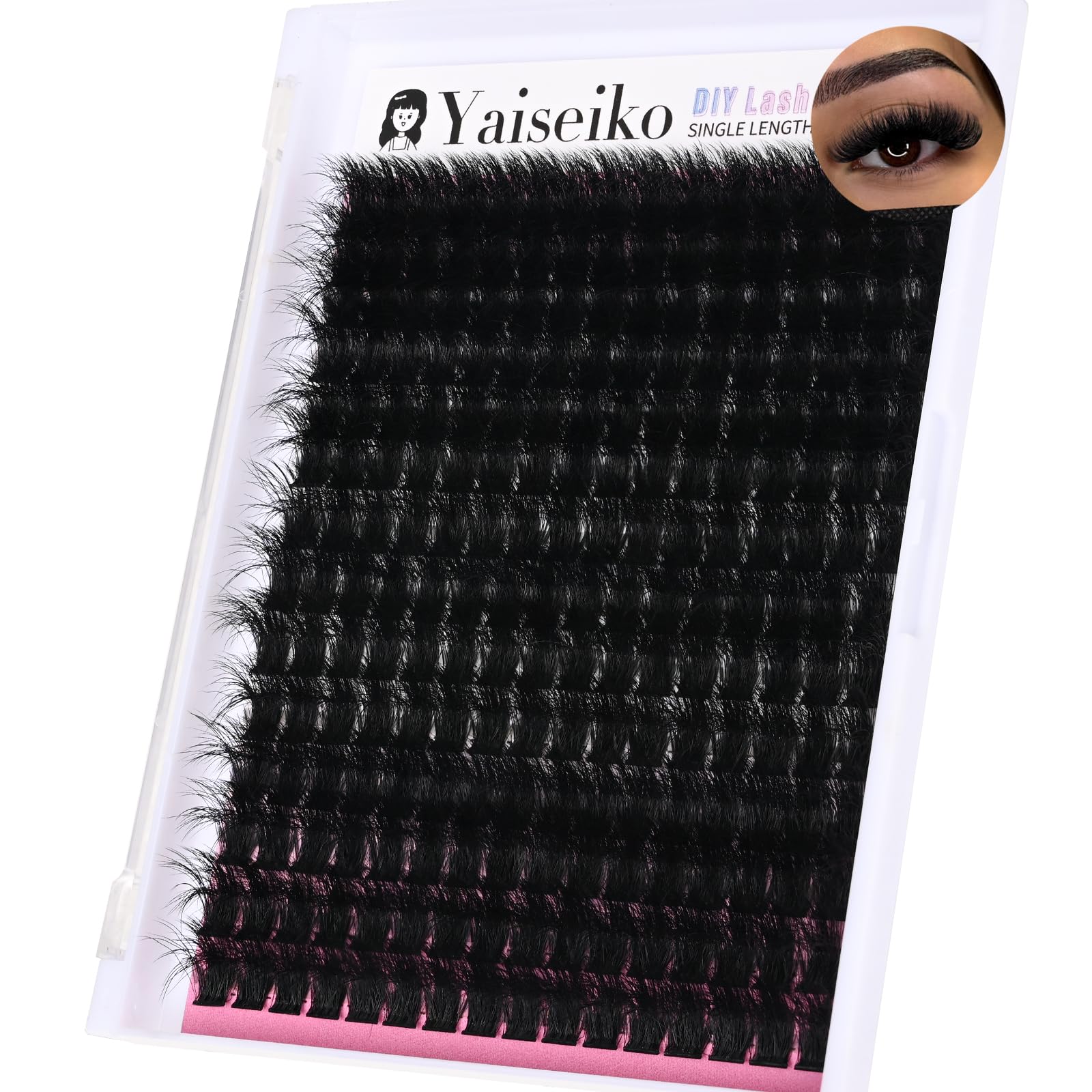 Yaiseiko Fluffy Lash Clusters - 300D Volume Eyelashes -17