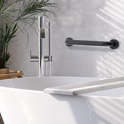 Miniatura 7 de Barras de agarre de 24 pulgadas y 1.25 pulgadas de diámetro para bañeras y duchas, mango de ducha para ancianos, barras de agarre para