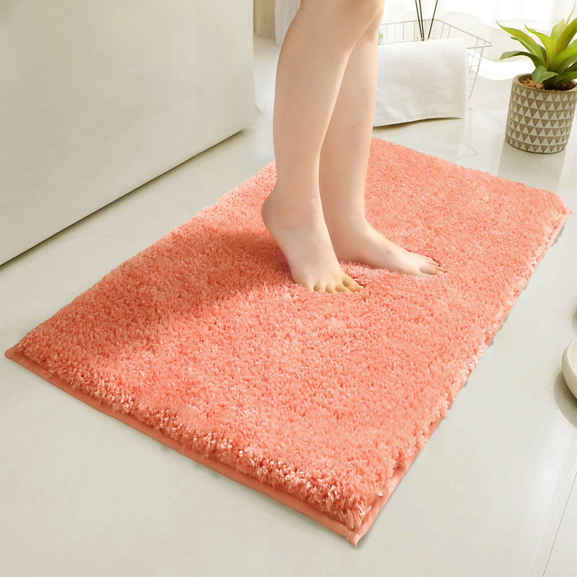 Baahrnom Microfibre Bath Mat 60 x 120 cm, Non Slip Bathroom Mat