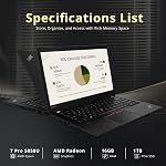 Lenovo ThinkPad T14 Gen 2 Ordinateur portable d'affaires, 14" FHD Affichage, AMD Ryzen 7 Pro 5850U, 16GB RAM, 1TB PCIe SSD, AMD Radeon Graphics, 720P HD Webcam, Wi-Fi 6, Gagner 11 Pro, Noir, 32GB Visage chaud USB Carte