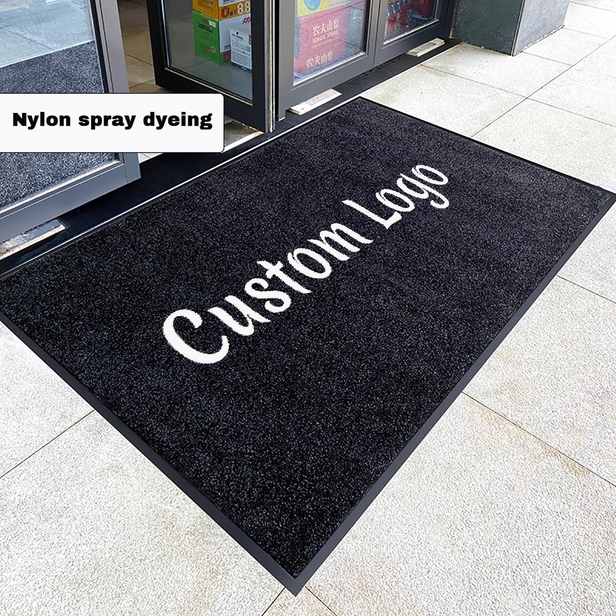 Paillasson Personnalisable avec Logo Photo Texte Tapis Personnalisés Antidérapant Interieur Entree Absorbant pour Couloir Cuisine Exterieur Commerciale,120x180cm
